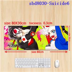 Suicide squad anime mouse pad 80*30*0.3cm（lockrand）