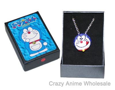 Doraemon brooch necklace(blue)