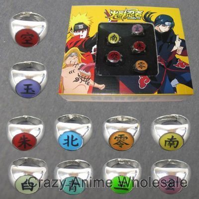 naruto anime ring set