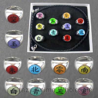 naruto anime ring set