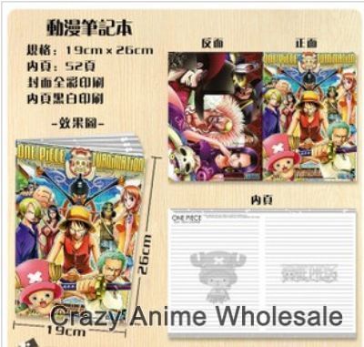 one piece anime notebook(10 pcs)