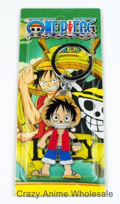 one piece luffy anime keychain