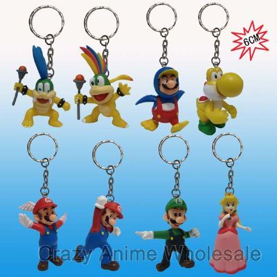 super mario anime keychain