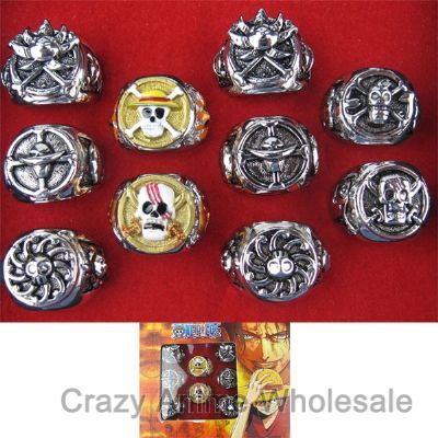 one piece anime ring set