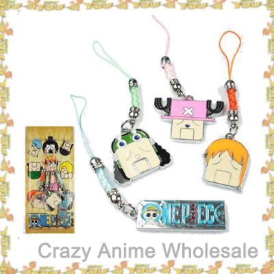One Piece cell phone charm(4 pcs) 
