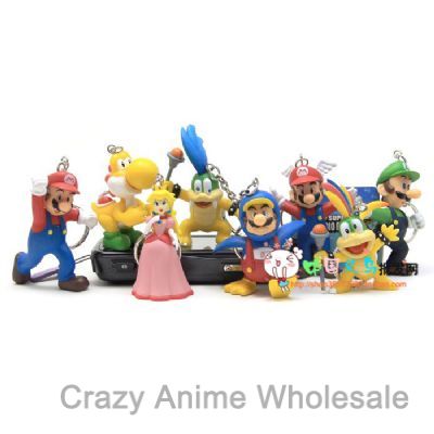 super mario anime keychain