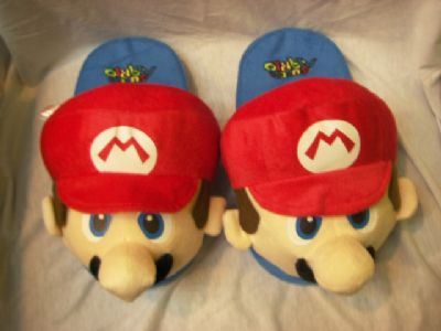 super mario anime plush slipper