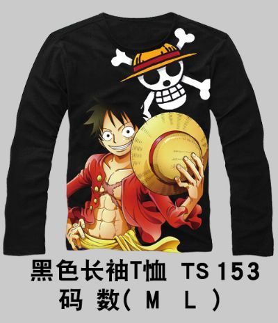 one piece anime long t-shirt