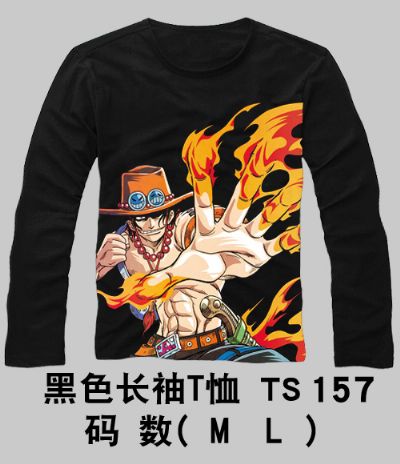 one piece anime ace long t-shirt