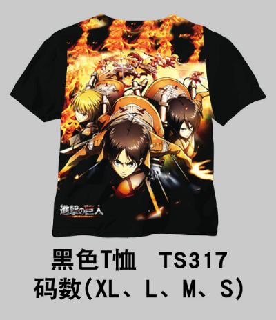 attack on titan anime t-shirt 