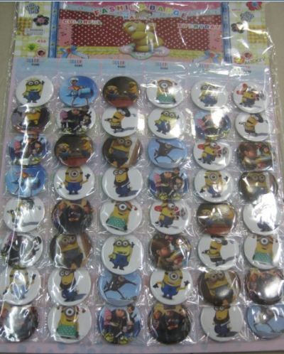 Despicable me anime brooch set