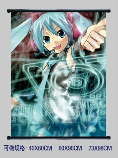 miku.hatsune anime wallscroll