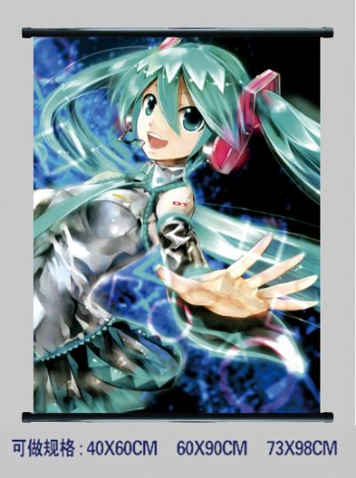 miku.hatsune anime wallscroll