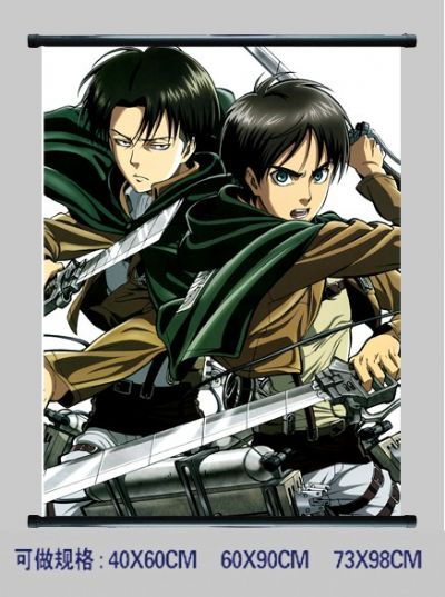 attack on titan anime wallscroll