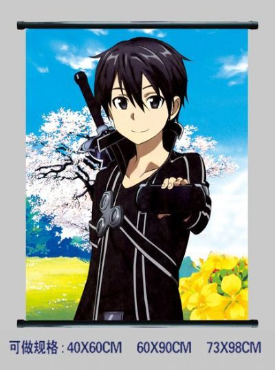 Sword Art Online anime wall scroll