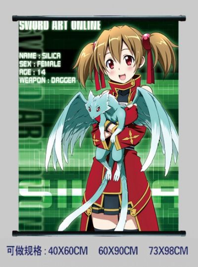 Sword Art Online anime wall scroll