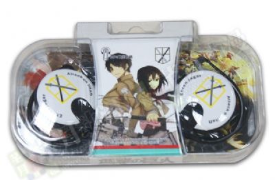 attack on titan anime earphone