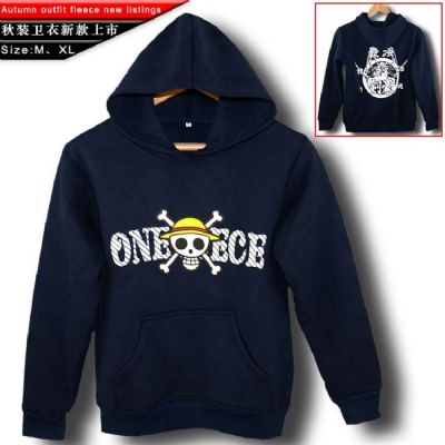 One Piece anime Thick Cotton Hooded Sweater(size M