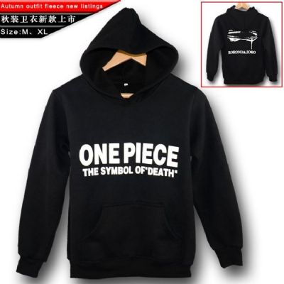 One Piece anime Thick Cotton Hooded Sweater(size M