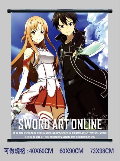 Sword Art Online anime wall scroll