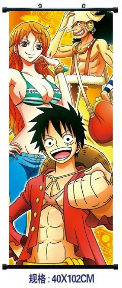 one piece anime wallscroll