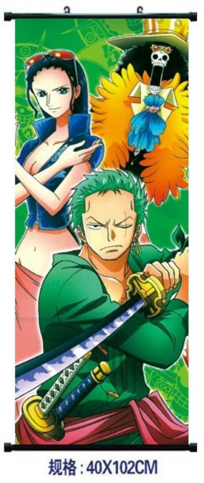 one piece anime wallscroll