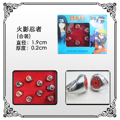 naruto anime ring set