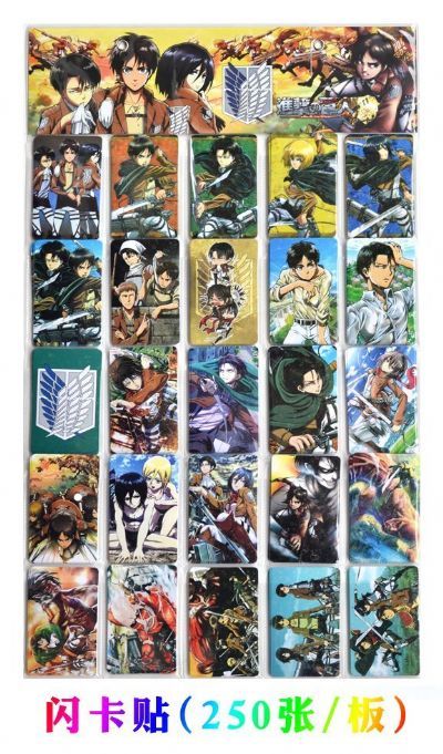 Attack on Titan anime card sticker