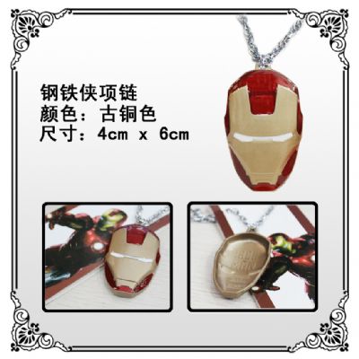 Iron man anime necklace