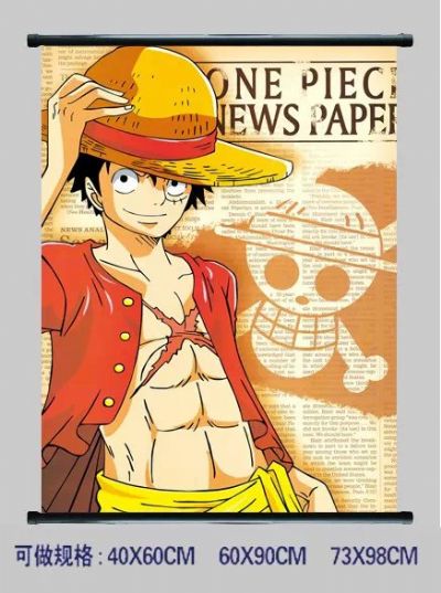 one piece anime wallscroll