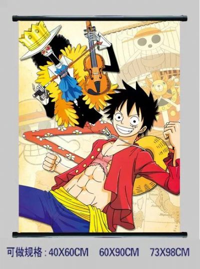 one piece anime wallscroll