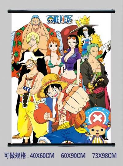 one piece anime wallscroll