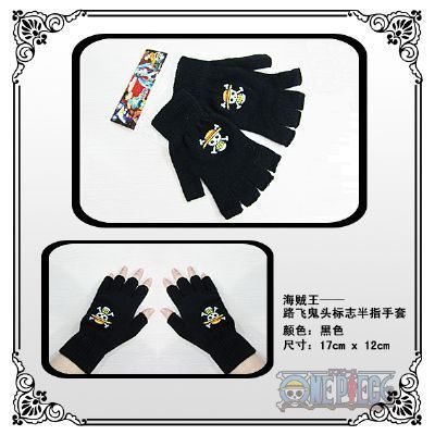 one piece anime Half finger gloves