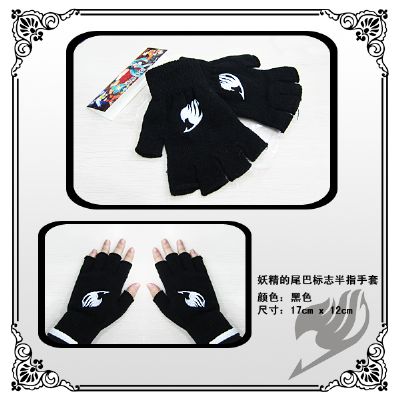 Fairy Tail anime Half finger gloves