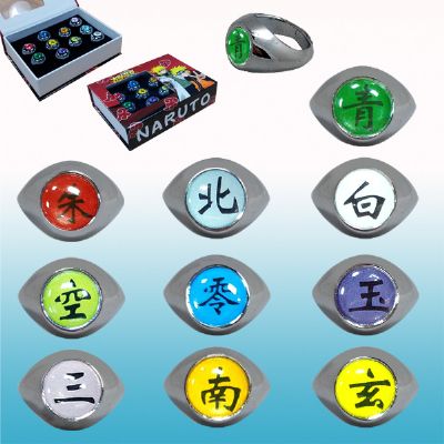 Naruto anime ring set