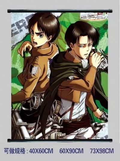 attack on titan anime wallscroll