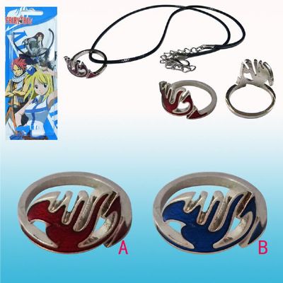 Fairy Tail anime ring necklace