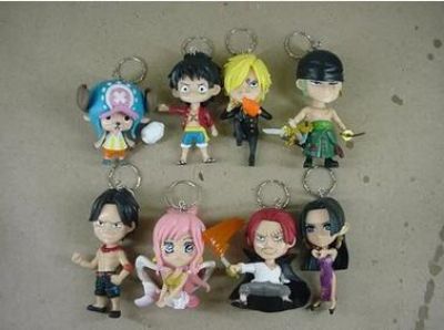 one piece anime figure keychain