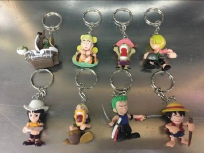 one piece anime figure keychain