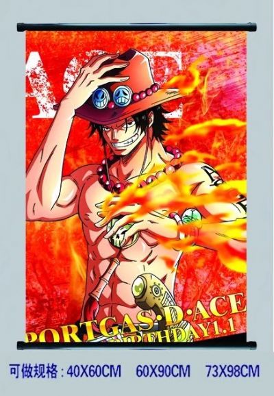 one piece anime wallscroll