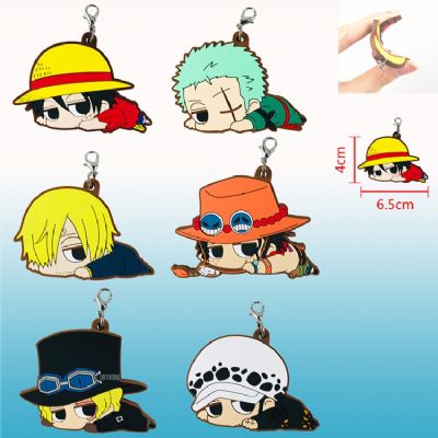 one piece anime keychain