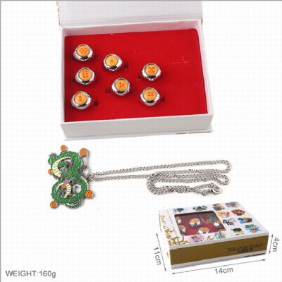 DRAGON BALL Ring Necklace Boxed suit
