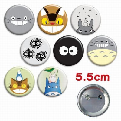 TOTORO a set of 8 Tinplate Badge Brooch