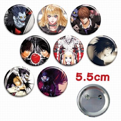 Death note a set of 8 Tinplate Badge Brooch