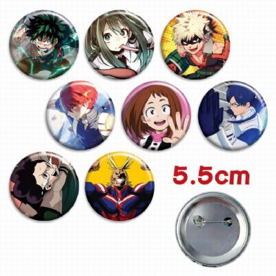 My Hero Academia a set of 8 Tinplate Badge Brooch