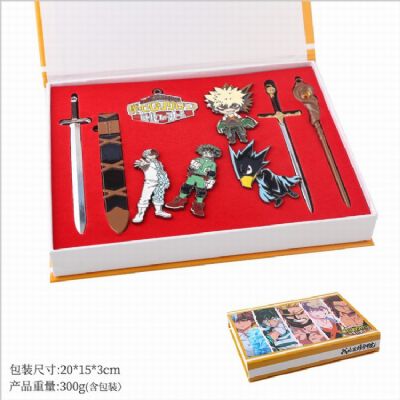 My Hero Academia Boxed Brooch badge necklace knife