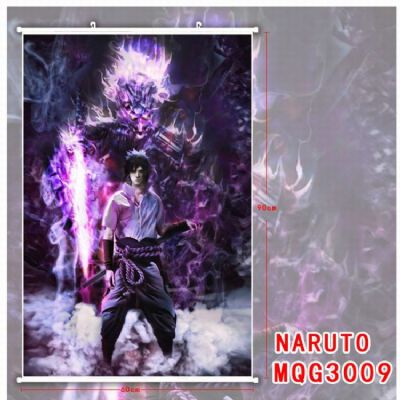 Naruto White Plastic rod Cloth painting Wall Scrol