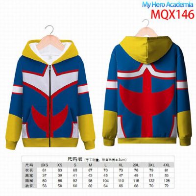 My Hero Academia Full color zipper hooded Patch po