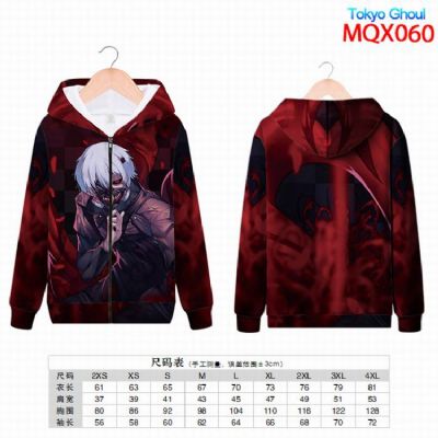 Tokyo Ghoul Full color zipper hooded Patch pocket 