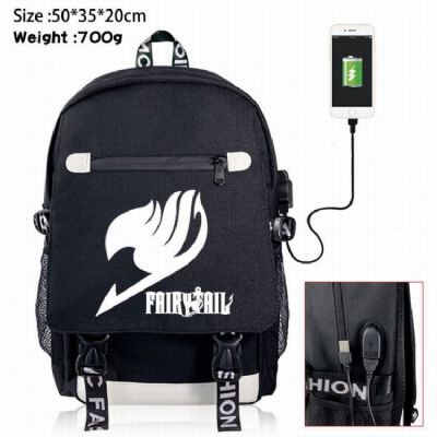 Fairy tail Canvas Data line Backpack Bag